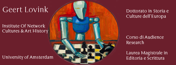 Il dipartimento ospita Geert Lovink, Institute Of Network Culture & Art History immagine decorativa
